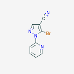 5-Bromo-1-(pyridin-2-yl)-1H-pyrazole-4-carbonitrile结构式