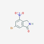 6-bromo-4-nitro-2,3-dihydroisoindol-1-one结构式
