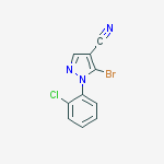 5-bromo-1-(2-chlorophenyl)pyrazole-4-carbonitrile结构式