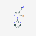 Structure of 5-bromo-1-pyrimidin-2-ylpyrazole-4-carbonitrile