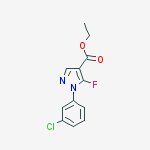 Structure of Ethyl 1-(3-chlorophenyl)-5-fluoropyrazole-4-carboxylate