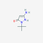 3-Amino-1-(tert-butyl)-1H-pyrazol-5-ol结构式