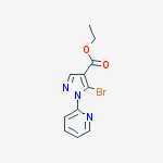 1H-Pyrazole-4-carboxylic acid, 5-bromo-1-(2-pyridinyl)-, ethyl ester结构式