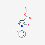 ethyl 1-(2-bromophenyl)-5-fluoropyrazole-4-carboxylate结构式