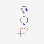 Structure of tert-butyl 4-(1H-pyrazol-1-yl)piperidine-1-carboxylate