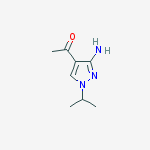 Structure of 1-(3-AMINO-1-ISOPROPYL-1H-PYRAZOL-4-YL)ETHANONE