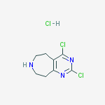 2,4-dichloro-6,7,8,9-tetrahydro-5h-pyrimido[4,5-d]azepine;hydrochloride结构式