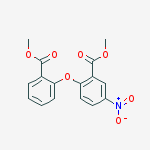 2-(2-Methoxycarbonyl-phenoxy)-5-nitro-benzoic acid methyl ester结构式