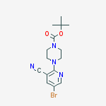 Structure of tert-butyl 4-(5-bromo-3-cyanopyridin-2-yl)piperazine-1-carboxylate