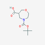 4-(tert-butoxycarbonyl)-1,4-oxazepane-6-carboxylic acid结构式