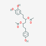 1-(3,4-dihydroxyphenyl)-7-(4-hydroxyphenyl)heptane-3,5-diyl Diacetate结构式