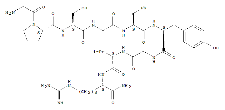 Chemical structure of LocustatachykininI