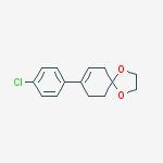 Structure of 1,4-Dioxaspiro[4.5]dec-7-ene, 8-(4-chlorophenyl)-