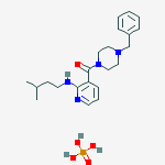 (4-benzylpiperazin-1-yl)-[2-(3-methylbutylamino)pyridin-3-yl]methanone;phosphoric Acid结构式