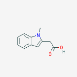 Structure of 2-(1-methylindol-2-yl)acetic acid