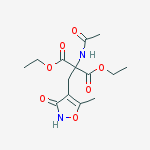 ETHYL 2-ACETAMIDO-2-ETHOXYCARBONYL-3-[3-HYDROXY-5-METHYLISOXAZOL-4-YL]PROPANOATE结构式