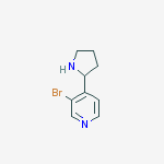 Structure of 3-broMo-4-(pyrrolidin-2-yl)pyridine