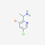 Structure of 1-(3-bromo-5-chloropyridin-2-yl)ethanamine