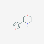 3-(Furan-3-yl)morpholine结构式
