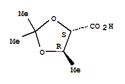 Structure of 1,3-DIOXOLANE-4-CARBOXYLIC ACID 2,2,5-TRIMETHYL-,(4S-TRANS)-