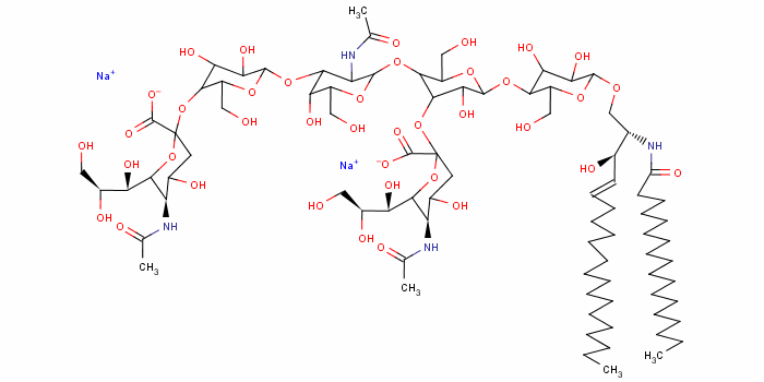 Structure of GANGLIOSIDE GD1A DISODIUM SALT