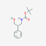 Structure of Carbamic acid, (3-hydroxy-2-phenylpropyl)-, 1,1-dimethylethyl ester