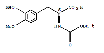 BOC-L-3,4-二甲氧基苯基丙氨酸结构式