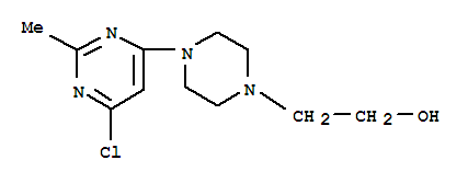 2-[4-(6-Chloro-2-methylpyrimidin-4-yl)piperazin-1-yl]ethanol结构式