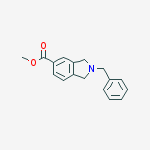 Structure of 1H-Isoindole-5-carboxylic acid, 2,3-dihydro-2-(phenylmethyl)-, methylester