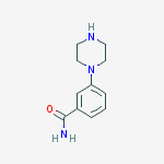Structure of Benzamide, 3-(1-piperazinyl)-