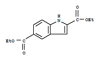 Structure of 5-ETHOXYCARBONYLINDOLE-2-CARBOXYLIC ACID ETHYL ESTER