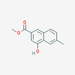 Structure of methyl 4-hydroxy-6-methyl-2-naphthoate