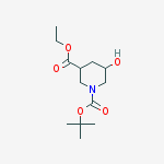 Structure of Ethyl N-Boc-5-hydroxypiperidine-3-carboxylate