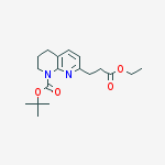 Structure of N-BOC-5, 6,7,8-TETRAHYDRO-NAPHTHYRIDINE-3-ACID ETHYL ESTER