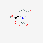 Structure of 1,2-Piperidinedicarboxylic acid, 5-oxo-, 1-(1,1-diMethylethyl) ester, (2R)-