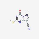 Structure of 4-HYDROXY-2-(METHYLTHIO)PYRAZOLO[1,5-A][1,3,5]TRIAZINE-8-CARBONITRILE