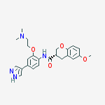(3s)-n-[2-[2-(dimethylamino)ethoxy]-4-(1h-pyrazol-4-yl)phenyl]-6-methoxy-3,4-dihydro-2h-chromene-3-carboxamide结构式