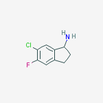 6-Chloro-5-fluoro-2,3-dihydro-1H-inden-1-amine结构式