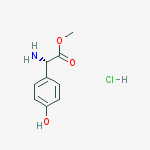 (2S)-氨基(4-羟基苯基)乙酸甲酯盐酸盐结构式