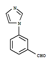 3-(1-咪唑基)苯甲醛结构式