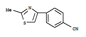 4-(4-氰基苯基)-2-甲基噻唑结构式