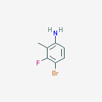 Structure of 4-bromo-3-fluoro-2-methylaniline