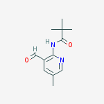 Structure of N-(3-formyl-5-methylpyridin-2-yl)-2,2-dimethylpropanamide