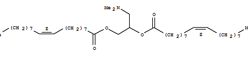 (Z)-3-(二甲基氨基)丙烷-1,2-二基二油酸酯（DODAP）结构式