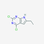 Structure of 2,4-dichloro-6-ethyl-7Hpyrrolo[2,3-d]pyrimidine