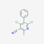 Structure of 3-Cyano-4,6-dichloro-2-methyl-5-phenylpyridine
