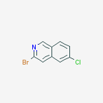 Chemical structure of 3-broMo-6-chloroisoquinoline