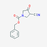 Benzyl 3-cyano-4-oxopyrrolidine-1-carboxylate结构式