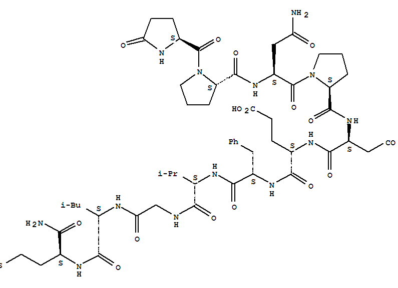 Phyllomedusin,1a-endo-L-proline-4-L-aspartic acid-5-L-glutamic acid-7-L-valine-结构式