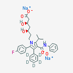 Structure of Disodium;(3r,5r)-7-[2-(4-fluorophenyl)-4-[(2-oxidophenyl)carbamoyl]-3-(2,3,4,5,6-pentadeuteriophenyl)-5-propan-2-ylpyrrol-1-yl]-3,5-dihydroxyheptanoate